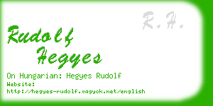 rudolf hegyes business card